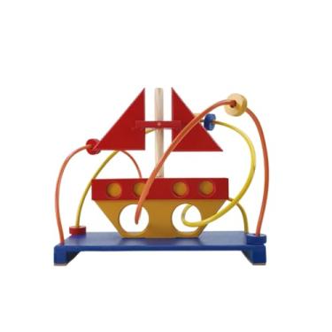 Imagem de Brinquedo Aramado Barquinho Educativo Pedagógico Madeira