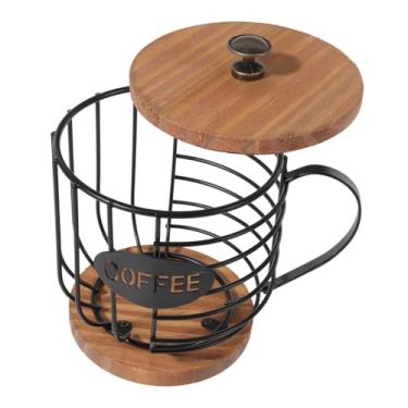 Imagem de Coffee Pod Holder Pod Rack Organizer Iron Metal Storage Basket for Capsules Snacks Kitchen Counter Decor