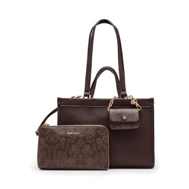 Imagem de Anne Klein Bolsa feminina com alça dupla, café expresso
