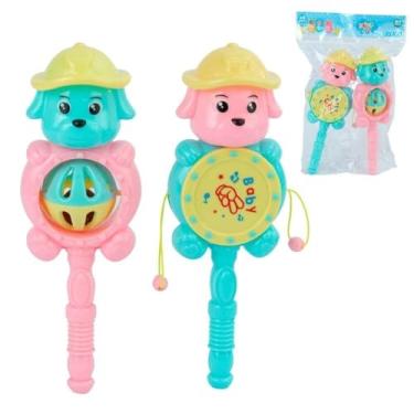 Imagem de BRINQUEDO BEBE DIVERTIDO RECOMENDADO PARA + 6 MESES (2 chocalhos cachorrinho color)