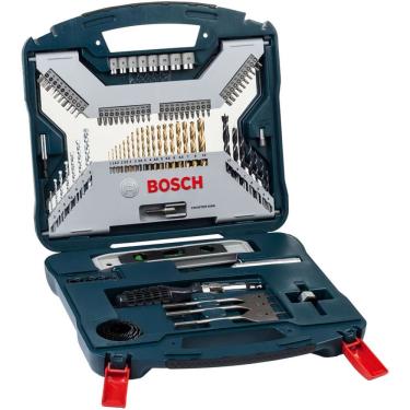 Imagem de Jogo De Brocas E Acessórios Bosch X-line Titânio 100 Peças 2607017397, Completo E Profi...