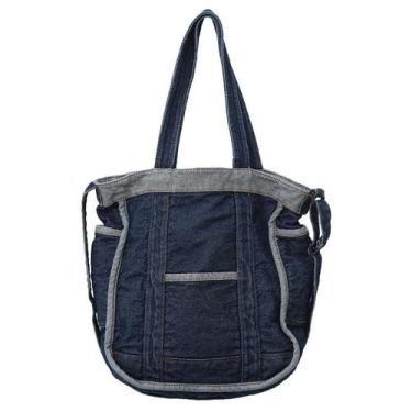 Imagem de Bolsa Messenger, bolsa tiracolo jeans para mulheres 30x11x33cm - Yiwei