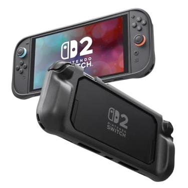 Imagem de 2025 TPU Protective Case for Nintendo Switch 2 Joy Con Controller, Full Body Durable Protector Cover Shell Accessory for 7.9 Inch Switch 2 2025 Release, Fit in Dock Soft Dockable Case for NS2 - Black