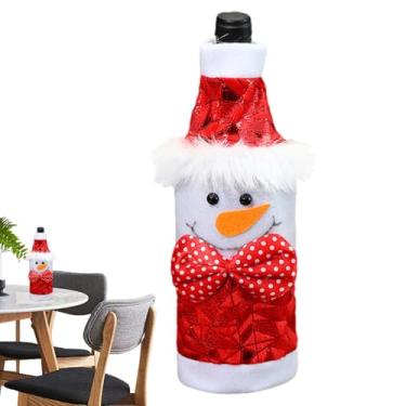 Imagem de Shakven Mangas de vinho de Natal, Manga de garrafa de vinho de Natal | Decorações de Natal Vestido de garrafa Bolsa para garrafa de vinho - Bolsa para garrafa de vinho decoração de manga de garrafa