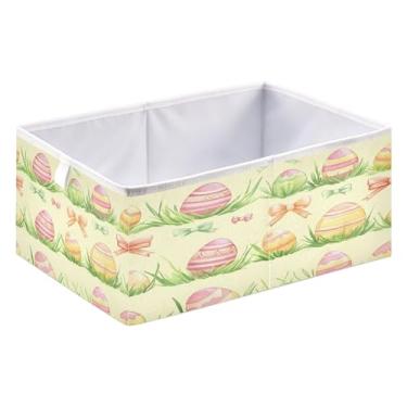 Imagem de ATTX Grandes caixas de armazenamento de ovos de páscoa organizador de armário - caixas de armazenamento dobráveis para roupas, brinquedos, livros | Caixas de armazenamento organizadoras de prateleiras