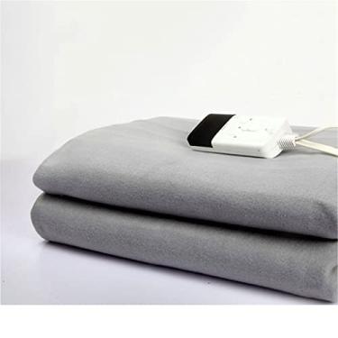 Imagem de APUM Cobertor elétrico de veludo confortável, colchão elétrico duplo de controle duplo, tipo termorregulação para uso doméstico duplo