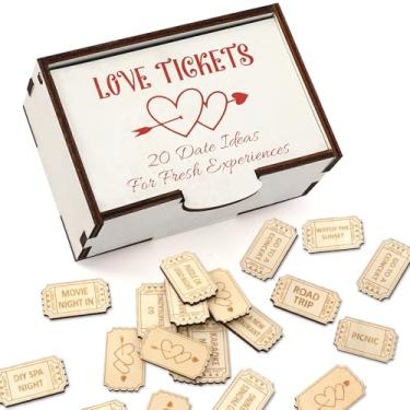 Imagem de JULEASEL LOVE TICKETS — 20 ideias para encontros para uma nova experiência | Presente exclusivo para casais, presentes para ela, presentes para ele, caixa noturna de aniversário e aniversário