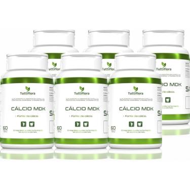 Imagem de Kit Com 06 - Cálcio Mdk (Cálcio, Magnésio, Vitamina D e K2) 60 Capsulas TuttiFlora-Unissex
