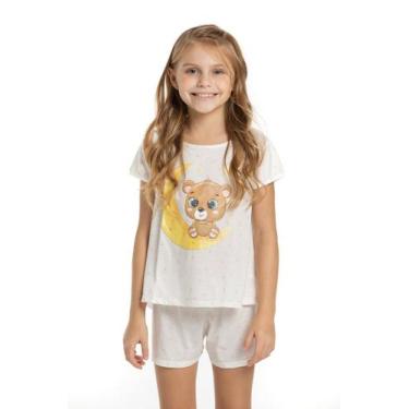 Imagem de Pijama Infantil Malha Estampado - Metida Moça, Estrelinhas rosa, 06