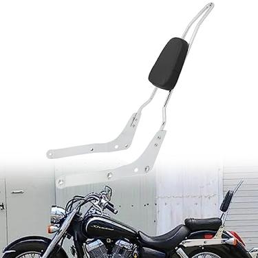 Imagem de Motaux Almofada para encosto traseiro Passenger Sissy Bar para Honda Shadow Aero 750 VT750C 2004-2025, cromado