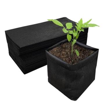 Imagem de Belit Sacos de berçário de plantas de 4 litros, 50 unidades de sacos de cultivo não tecidos para vegetais, flores, início de mudas