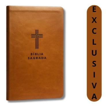Imagem de Bíblia Nvi Letra Gigante Marrom  Capa Luxo Elegante  Bíblia Evangélica