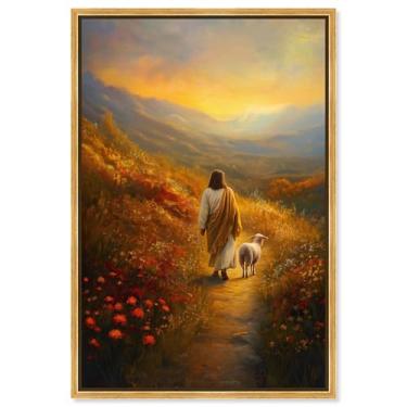 Imagem de Companions in Faith Impressão em tela Jesus Wall Art por Art Remedy, moldura dourada, 25 x 38 cm