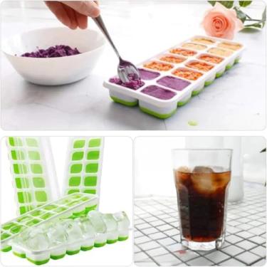 Imagem de Forma de gelo rígida com fundo em silicone flexível fácil de desenformar