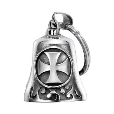 Imagem de Colar Masculino Vintage Com Pingente De Sino De Cruz Cristã De Jesus, 