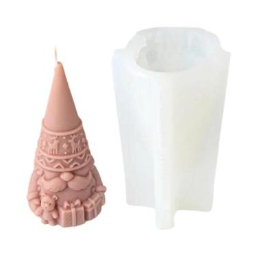Imagem de Molde De Silicone Para Vela De Natal 3D, Padrão De Inverno Do Papai No