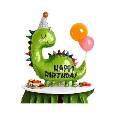 Imagem de Conjunto De Balões De Dinossauro Verde Para Decoração De Festa De Aniv