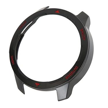 Imagem de KIMISS Capa Protetora de TPU para Relógio Inteligente para Mi Watch Color 2 e - Capa Protetora Resistente a Arranhões para Uso Diário (Letras vermelhas em concha preta)