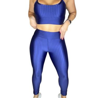 Imagem de Conjunto Legging + Top Poliamida 3D - GRINGAS MODEL, HGE, Azul, P
