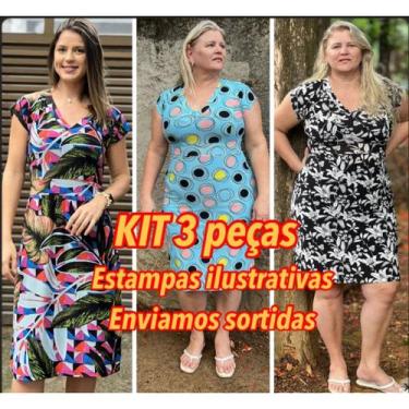 Imagem de Vestido Midi Gola V Com Manga Moda Casual Moda Evangélica Liganete Env