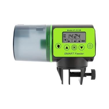Imagem de Alimentador automático de peixes para aquário – Dispensador automático de alimentos para peixes com capacidade de 200 ml com porção ajustável e 1-4 refeições diárias, para flocos, pellets, grânulos