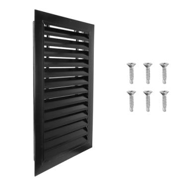 Imagem de PATIKIL Ventilação de frontão de 55 x 35 cm, 1 peça de ventilação de galpão de parede de liga de alumínio grade de ar quadrada com filtro inoxidável para teto de garagem no sótão da casa, tamanho da