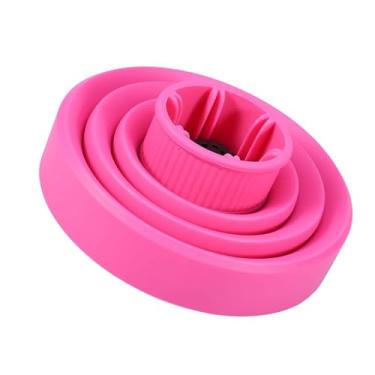 Imagem de Luqeeg Difusor de Secador de Cabelo, Ferramenta de Estilo de Silicone Dobrável para Capa de Ventilador de Cabelo, Proteção Térmica, Lavável, 5 Cores para Viagens (Rosa)