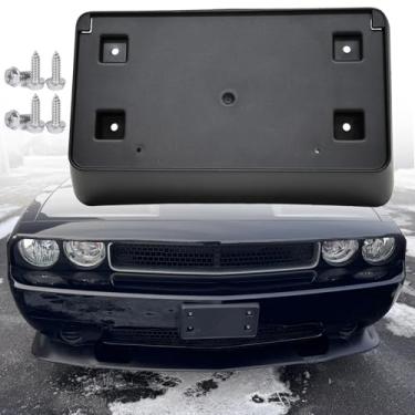 Imagem de Moldura de placa de licença frontal para Dodge Challenger 2011 2012 2013 2014 suporte de placa de carro de para-choque dianteiro substituição # 68088492AA CH1068129