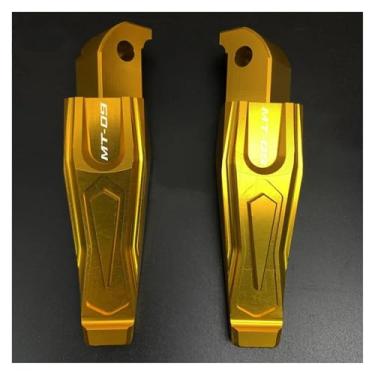 Imagem de Anti-derrapante Pedais de apoio para os pés do passageiro traseiro, para mt09 MT-09 mt 09 2014 2015 2016 2017 2018 2019 2020 fz09(Ouro)