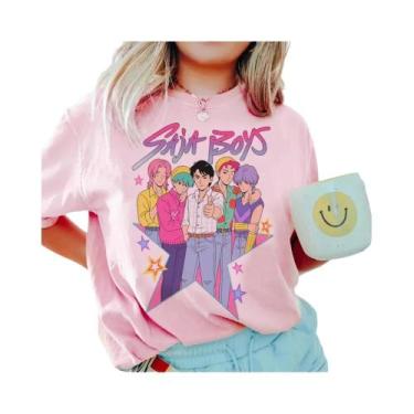 Imagem de Camiseta Unissex Anime KPop Demon Hunters, Gola Redonda, Manga Curta, 