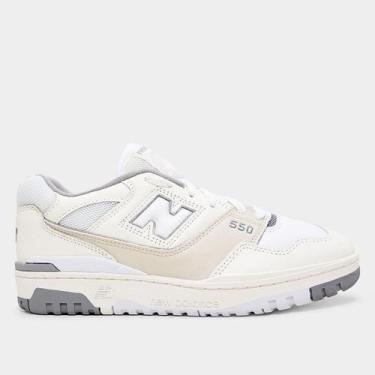 Imagem de Tênis New Balance 550 Unissex, Branco, Bege, 38