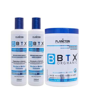 Imagem de Combo BTX ORGHANIC 1Kg e Kit Shampoo-Condicionador 250ML - PLANCTON