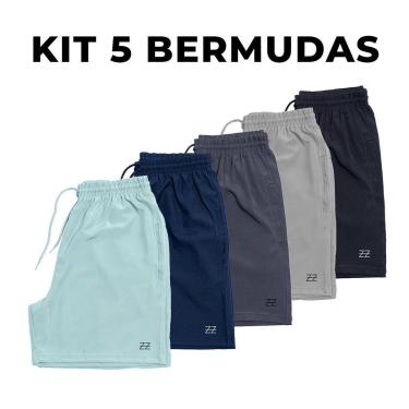 Imagem de Kit 5 Bermudas Masculinas Academia Treino Shorts Elástico Luzzoo-Masculino