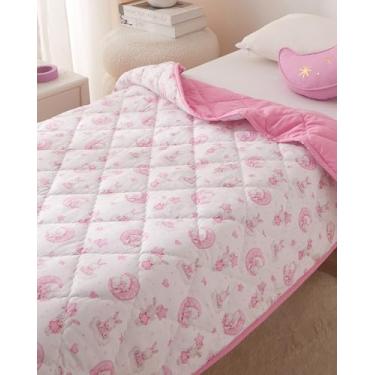 Imagem de Edredom infantil de coelho alternativo para bebês - Cobertor leve e quente para bebês - macio e respirável - Inserção de edredom infantil para berço e carrinho de bebê - lavável na máquina - 99 x 129