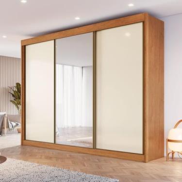 Imagem de Guarda-roupa Casal 3 Portas de Correr 100% Mdf Chicago - Conquista Móv