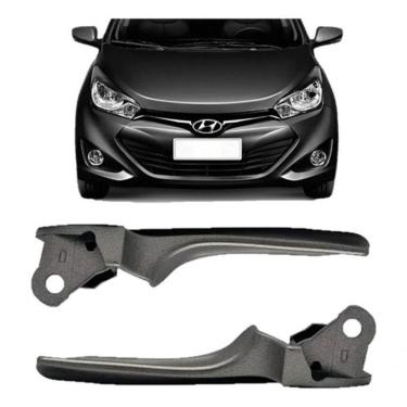 Imagem de Par Alavanca Puxador Da Maçaneta Interna Hb20 Sedan Grafite - Un / 2 [f103]