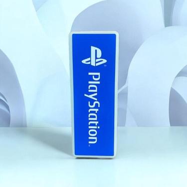 Imagem de Luminária Gamer Retangular Azul Com Estilo Playstation Para Decorar Seu Setup