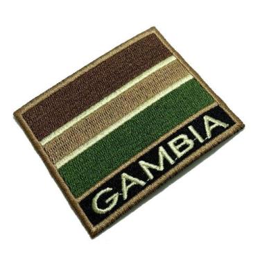 Imagem de BP0196NT03 Bandeira Gâmbia Patch Bordado Termo Adesivo - BR44
