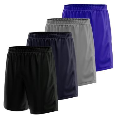Imagem de Kit 4 Calção Short Futebol Basquete Vôlei Bermuda Dry Treino Academia-Masculino
