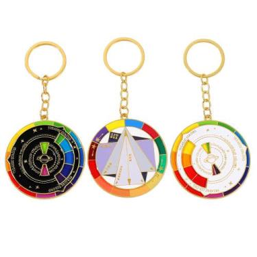 Imagem de Chaveiro Chaveiro Rainbow Spinner em liga de zinco - yiweisai