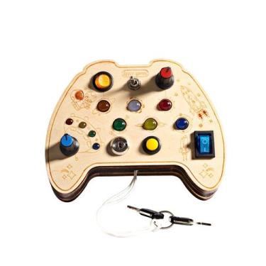 Imagem de Brinquedo controlador de jogos de viagem de madeira para crianças - ta