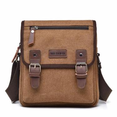 Imagem de Bolsa de lona Messenger casual de ombro tiracolo para homens - yiweisa