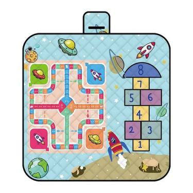 Imagem de Tapete para jogos ao ar livre 3 em 1, cobertor de piquenique, azul imp