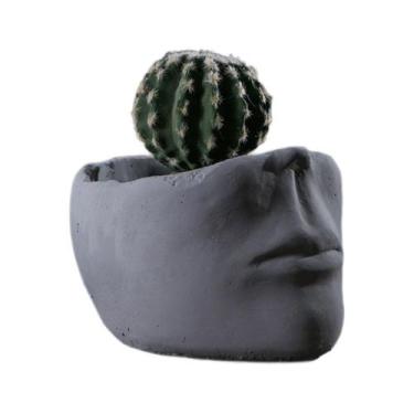 Imagem de Vaso de flores Creative Cement Face Modern Abstract 16,5 x 13 cm - yiw