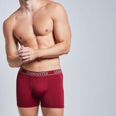 Imagem de Diamantes Lingerie Kit 3 Cuecas Boxer Microfibra PP ao GG Conforto Qua