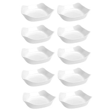 Imagem de Kit 10 Assadeiras Travessa Opaline 1,2l Quadrada Refratário - Nadir Fi