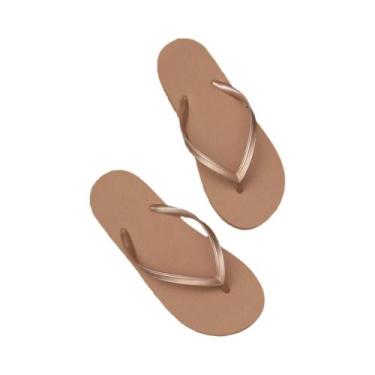 Imagem de Chinelo Feminino Casual De Verão Em EVA Antiderrapante Leve De Cor Sól