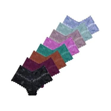 Imagem de Conjunto De Calcinhas Femininas De Renda Floral 8PCS Transparente Resp