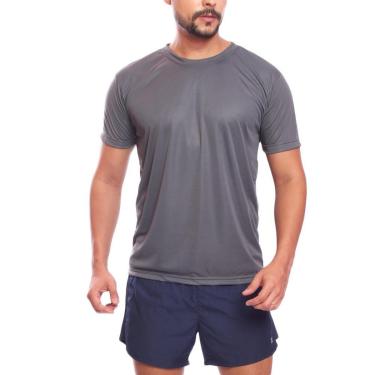 Imagem de Camiseta Masculina Dry Manga Curta Proteção UV Slim Fit Básica Academia Treino Fitness-Masculino