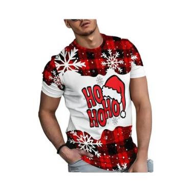 Imagem de Camiseta Esportiva De Natal Para Homens E Mulheres plus Size, Camiseta
